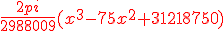 3$\red\frac{2pi}{2 988 009}(x^3-75x^2+31 218 750)